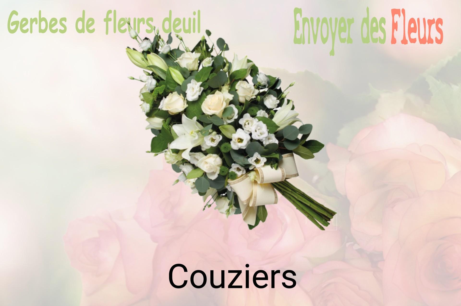 Gerbe de fleurs de deuil livrée à Couziers